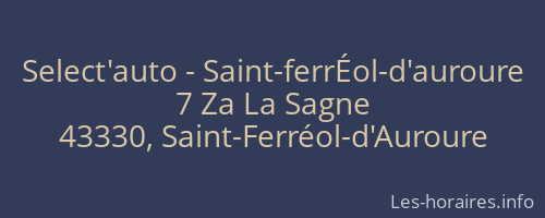 Select'auto - Saint-ferrÉol-d'auroure