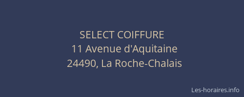 SELECT COIFFURE