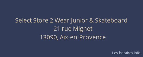 Select Store 2 Wear Junior & Skateboard