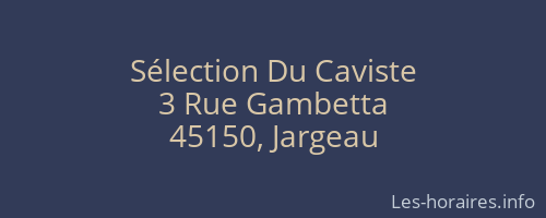 Sélection Du Caviste