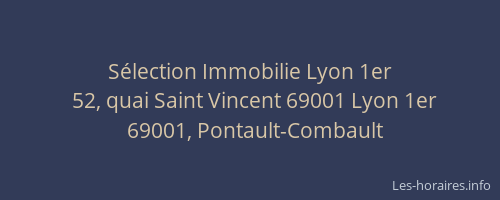 Sélection Immobilie Lyon 1er