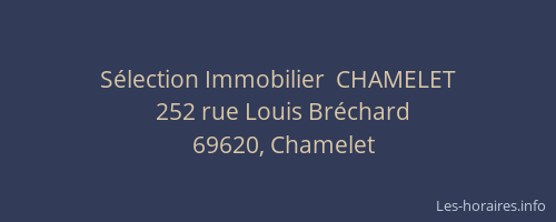 Sélection Immobilier  CHAMELET