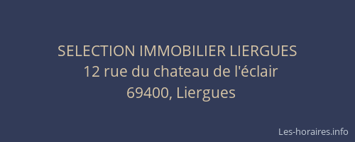SELECTION IMMOBILIER LIERGUES