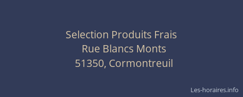 Selection Produits Frais