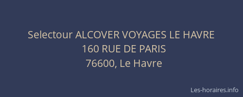 Selectour ALCOVER VOYAGES LE HAVRE