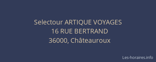 Selectour ARTIQUE VOYAGES