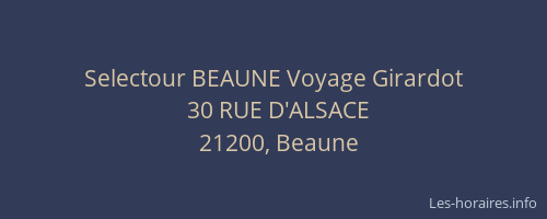 Selectour BEAUNE Voyage Girardot