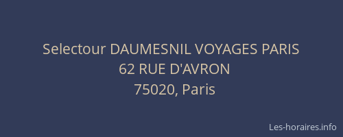 Selectour DAUMESNIL VOYAGES PARIS