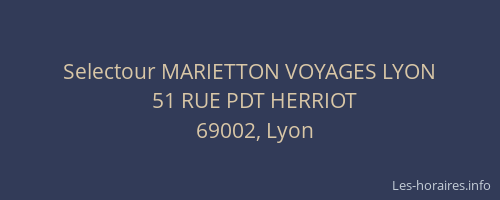 Selectour MARIETTON VOYAGES LYON