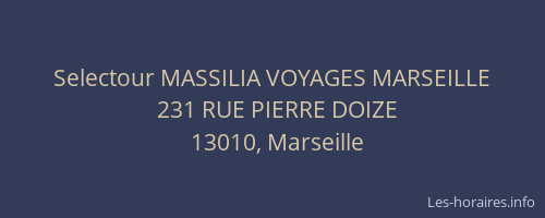 Selectour MASSILIA VOYAGES MARSEILLE