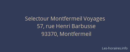Selectour Montfermeil Voyages