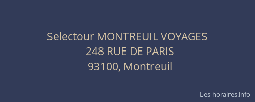 Selectour MONTREUIL VOYAGES
