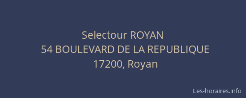 Selectour ROYAN