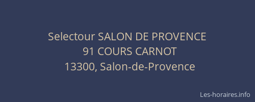 Selectour SALON DE PROVENCE