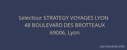 Selectour STRATEGY VOYAGES LYON