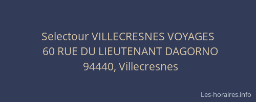 Selectour VILLECRESNES VOYAGES