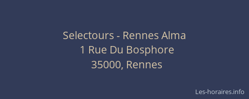 Selectours - Rennes Alma