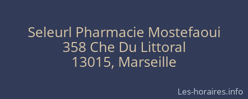 Seleurl Pharmacie Mostefaoui