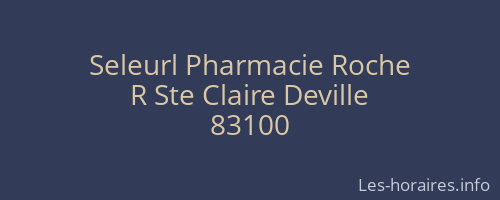 Seleurl Pharmacie Roche