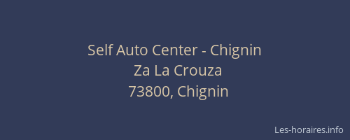 Self Auto Center - Chignin