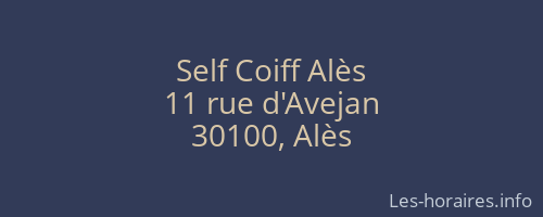 Self Coiff Alès