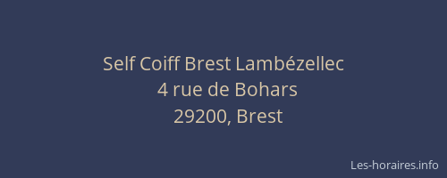 Self Coiff Brest Lambézellec