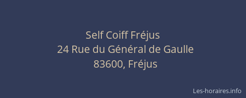 Self Coiff Fréjus