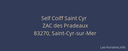 Self Coiff Saint Cyr
