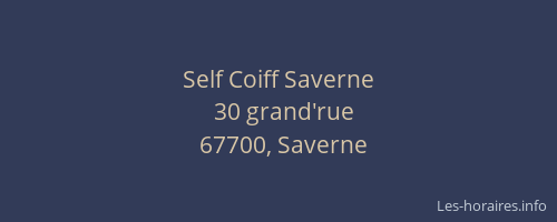 Self Coiff Saverne