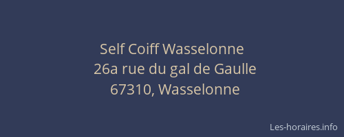 Self Coiff Wasselonne
