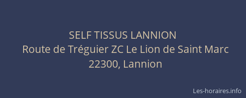 SELF TISSUS LANNION