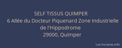 SELF TISSUS QUIMPER
