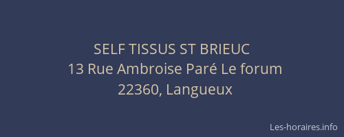 SELF TISSUS ST BRIEUC