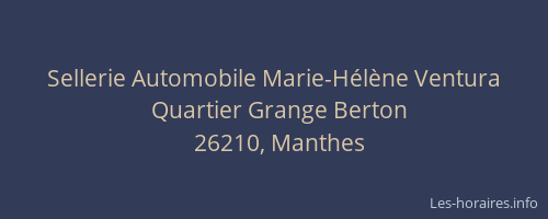 Sellerie Automobile Marie-H&eacute;l&egrave;ne Ventura