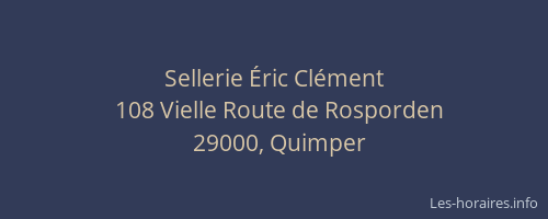 Sellerie Éric Clément