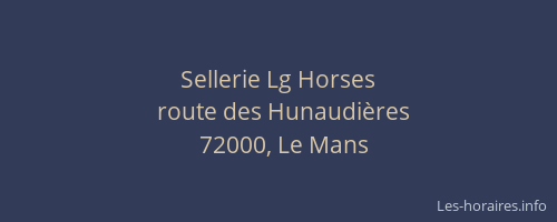 Sellerie Lg Horses