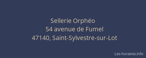 Sellerie Orphéo