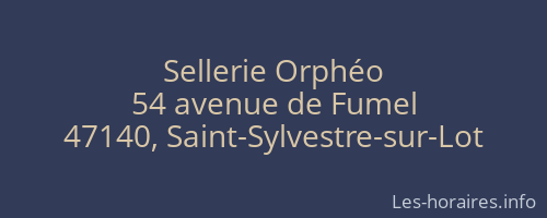 Sellerie Orphéo