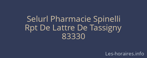Selurl Pharmacie Spinelli