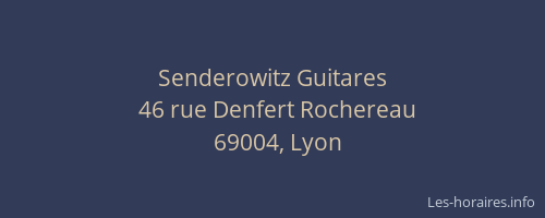 Senderowitz Guitares