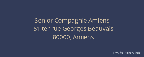 Senior Compagnie Amiens