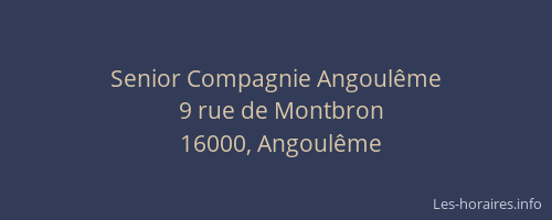 Senior Compagnie Angoulême
