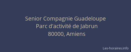 Senior Compagnie Guadeloupe