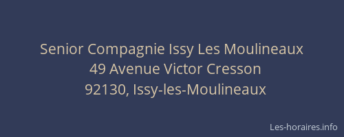 Senior Compagnie Issy Les Moulineaux