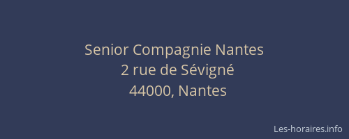 Senior Compagnie Nantes