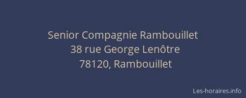 Senior Compagnie Rambouillet