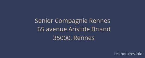 Senior Compagnie Rennes