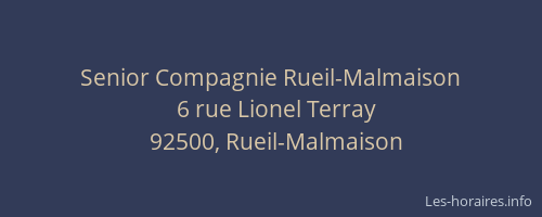 Senior Compagnie Rueil-Malmaison