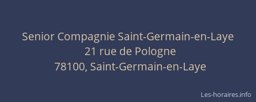 Senior Compagnie Saint-Germain-en-Laye