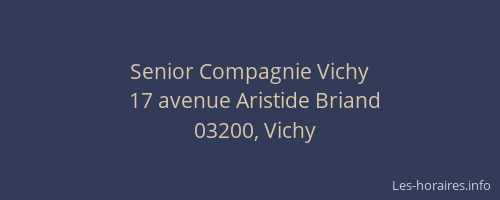 Senior Compagnie Vichy